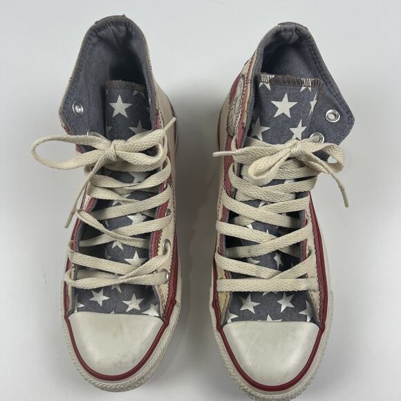 Converse Chuck Taylor All Star American Flag Hi Top Sneakers Men 5.5 / Women 7.5 - Picture 2 of 8